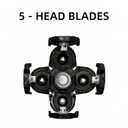 3 pcs Blades Refills Compatible with Freebird Head Shaver, 5 Blades Shaver Replacement Heads for Bald Men Freedom Grooming + 1 Cleaning Brush, Silver