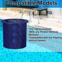 Maxdot R38013A Pool Skimmer Basket, Compatible with Pentair American Admiral Skimmer, for Inground Heavy Duty Pool Basket -Remove Leaves and Debris(Bule)