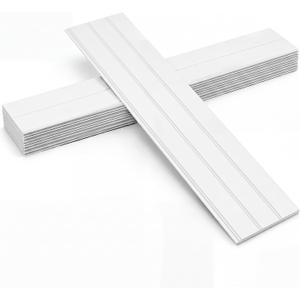 Klyyo 10 Pcs 4 ft Beadboard PVC Wall Panels, Waterproof Shiplap White
