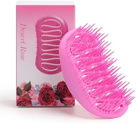 Daily Gard Scalp Massager and Shampoo Shower Brush, Detangling Hair Brush, Scalp Care Hair Brush Wet & Dry detangler for Men and Womenfor Straight/Curly/Thick/Long/Wavy/Damaged Hair, Pink Pack of 3