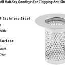 Shower Drain Strainer,304 Stainless Steel Bath Sink Strainer,Mesh Basket Floor Drain Strainer,TTZEZE Anti-Clog Bath Drain Strainer Bathtub Drain Cover 1.97x1.97''