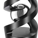 Upgraded Kinetic Desk Toys, Kinetic Spinning Desk Toy for Office for Adults, Quite Fidget Toys for Kids Teens, Desk Fidgets for Adults with ADHD (Black Silver)