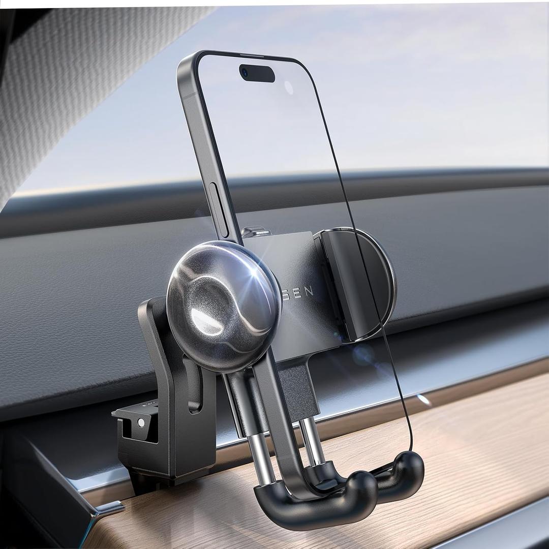 LISEN Tesla Phone Mount Holder 2024 [Thick Case Friendly] for Model 3 Model Y Air Vent Holder Adjustable Fits All Phones