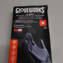GLOVEWORKS Black Nitrile Gloves Disposable Latex Free, 5 Mil Industrial, For Mechanic, Cleaning, Cooking, Kitchen, Food Grade (Medium (Pack of 100))