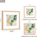 upsimples 12x12 Frame, Natural Solid Wooden Picture Frames, Display 8x8 with Mat or 12 x 12 Without Mat, Wall or Tabletop, 1 Pack, Natural