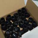 24 PCS Chair Leg Floor Protectors for Hardwood Floors, Round Silicone Caps with Felt Pads for 15-25 Slanted Legs, Barstool Chair Leg Covers to Protect Floors Anti-Scratch & Noise(Black, Fit 0.75"-1.05")