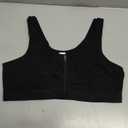 BRABIC Zip Front Closure Everyday Bra for Women Post Surgery Compression Support with Adjustable Straps Wirefree (XX-Large, Black)