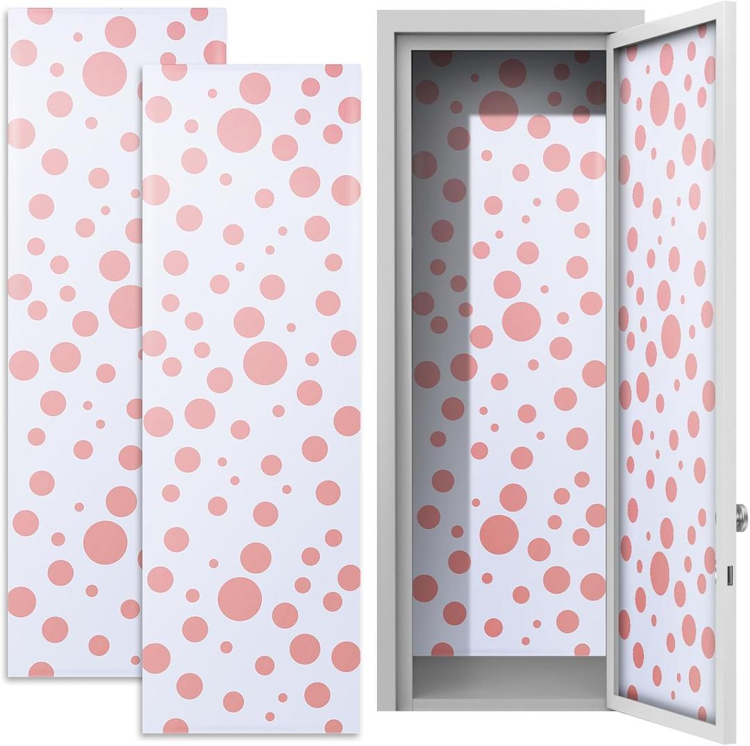 Konohan 2 Pcs Magnetic Wallpaper for Lockers 12" x 36" Removable Magnetic Wallpaper Decorative Locker Accessories for University(Dot)