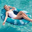 SLOOSH Inflatable Pool Floats Adult, Comfortable Fabric Floating Lounge Chairs, Blow up Pool Noodles for Adult Heavy Duty with Handles, Floating Chair for Party Summer Water Beach Lake Fun