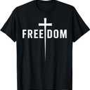 Freedom Cross T-Shirt (Red, M)