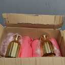 NUPTIO Bud Vases Small Gold: 12 Pcs Glass Vase Set in Bulk for Flowers - Mini Vintage Flower Bottle Single Vases for Wedding Table Centerpieces