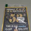 Joycard 53rd Birthday Card with Envelope, 53rd Birthday Decorations for Women Men, 53rd Birthday Gifts for Mother Dad, Happy Birthday Cards for 53 Year Old Wife Husband, Back in 1973