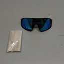 BangLong Polarized Sports Sunglasses for Men Women, UV Protection Sun Glasses for Baseball Running Cycling Fishing (Black Frame-blue Lens)