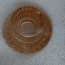 Double Sided Vintage Ribbed Taper Glass Candle Holders,Tea Candle Holder for Table Centerpieces, Wedding Decorations and Dinner Parties (Orange Pink, 3 PCS)