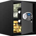 2.3 Cuft Fire Proof Safe for Home Documents, Digital Personal Security Safety Box with Electronic Keypad and Removable Shelf, Home Safe Box fireproof waterproof for Office, Hotel and Business Use