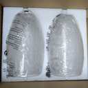 GO&SO 2 Pack Oval Clear Crackle Glass Lamp Shade Replacement,4"W x 7.8"H, 1.57" Fitter, Mini Lamp Shade Pendant Light Shade,High Transmittance for Wall Sconces/Chandelier/Kitchen Island Light