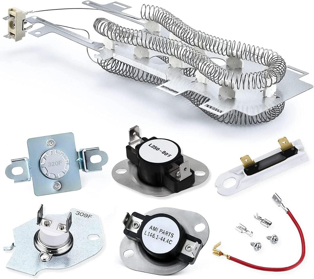 2026 Upgraded8544771 wp8544771 Dryer Heating Element 279973 3392519 Thermal Fuse 279816 Thermostat Cut Off Compatible With whirlpool,maytag,kenmore by AMI PARTS