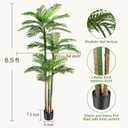 8.5ft Artificial Golden Cane Palm Tree - Large Triple Fake Palm Tree in Pot for Indoor/Outdoor, Patio, Pool, Big House, Office, Backyard, Home Decor - Green, Extra Tall