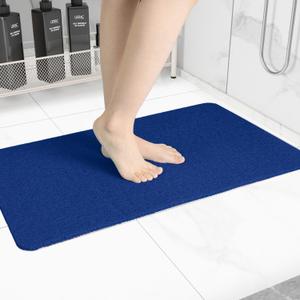 Non-Slip Bathtub Mat, Anti Slip Shower Mat, Fast Drying Bathtub Mats, Foot Scrubber Mat, Anti Slip Mat for Tub, Floor, Bathroom, Kitchen, Home, Hotel (Navy Blue 40"16")