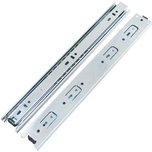 Drawer Slides, 11 Inch Full Extension 3 Section Ball Bearing Side Mounted Drawer Slider for Cabinet Kitchen Furniture 2 Pack (11 inch, Silver)