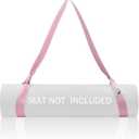 Slim Panda Yoga Mat Straps for Carrying, Adjustable Yoga Mat Carrier Sling Fits All Mats(Mat Not Included) (70 inches, Light Pink)