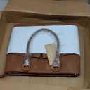 Laptop Tote Bag for Women Leather Work Bags, Large Teacher Bag Capacity With Large Cup Holder for Women, Nurse (15.6Inch, Brown)