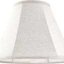 GO&SO Small Beige Lamp Shade for Table Lamps-Bell Bedside Lampshade-6"x13"x9.8" Spider Natural Linen Lampshades Replacement -Traditional Empire Shade Style with Elegant- Assembly Required