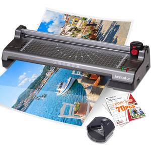 7 in 1 Thermal Laminator Machine 11X17 with 70 Letter Size Laminating Sheets for Office Home School Teacher Use,13 inch Hot&Cold Laminating for A3/A4,Lamination 3-5Mil With Paper Cutter,Corner Rounder