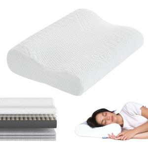 Ecosa Adjustable Memory Foam Pillow, Travel Pillows for Sleeping, Cervical Neck Pillow for Sleeping, Soft Memory Foam Pillows for Side Sleepers, Side Sleeper Pillow for Shoulder Pain