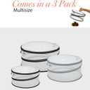 Kitchen Details 3 Pack Pop Up Food Cover Protector | Multi Sized Screens | Collapsible | Outdoor Picnic | Outside Party and BBQ Essential | Reusable | Keep Out Bugs | Grey