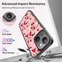 FUNMIKO for iPhone 14 Case Military-Grade Protection & Wireless Charging - Trendy Floral Design for Women Girls, Non-Slip Matte Phone Cover with Shockproof Corners - Cherry Blossom