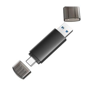 128GB USB C Flash Drive Dual USB 3.0 Flash Drive Type C + USB A Portable Type-C Flash Drive 2-in-1 USB-C Thumb Drive for Smartphone Tablet Computer Mac iPhone 15 Black