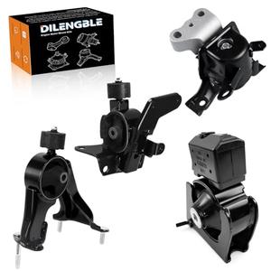 Engine Motor Mount & Trans Mount Replacement for 2009 2010 2011 2012 2013 Corolla (1.8L Engine, Automatic Transmission), Engine Mount Set of 4 Replaces OE# A62023 EM9449 9449 123050T050 123050T051