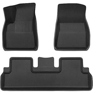 TAPTES Floor Mats for Tesla Model 3 2017-2025, Premium All Weather Anti-Slip Waterproof Floor Liners Car Interior Accessories - for Model 3 Highland 2025 2024 2023 2022 2021 2020 2019 2018 2017