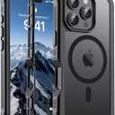 Jaroco Magnetic for iPhone 16 Pro Case, [Compatible with MagSafe][Military Grade Drop Protection][Heavy Duty Protection][Non-Slip][Shockproof] 2-Layer Durable Bumper Phone Case 6.3''-Black