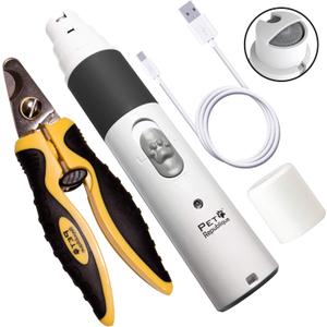 Dog Nail Grinder by Pet Republique - 2 Speed Electric Rechargeable Nail Grinder - Gentle, Quiet, Low, Painless Nail Trimmer - Multi-Setting Grinder for Any Small or Medium Dog, Cat, and Pet Claw Dog Nail Grinder by Pet Republique - 2 Speed Electric Rechargeable Nail Grinder - Gentle, Quiet, Low, Painless Nail Trimmer - Multi-Setting Grinder for Any Small or Medium Dog, Cat, and Pet Claw