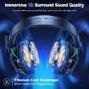 Fachixy VK81 Wireless Gaming Headset for PS5, PS4, PC, Laptop, Mac & Switch, Dual Low-Latency 2.4GHz USB/Type-C & BT 5.4, ENC Noise-Canceling Mic, 3D Stereo Sound, RGB Lighting, 48H Battery
