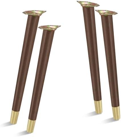TEMI 16" Wood Table Legs – Premium Set of 4 Wooden Furniture Legs for Desk, Coffee Table, Bench, Chair, Dresser, Bed, and Cabinet – Strong, Durable and Easy to Install