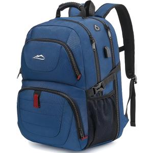 ProEtrade Travel Backpack, Extra Large Laptop Backpack School Business Anti Theft TSA Approved College Work Computer Bag Fits 17 Inch Laptop with USB Charging Port Bookbag for Women Men(Blue)