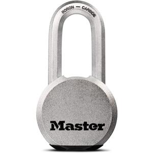 Master Lock Magnum Heavy Duty Solid Steel Silver Padlock with Key, Cut Resistant Gate Locks for Outdoor Fence or Shed, 14/32 x 2 x 15/16 Inches, M930XKADLH