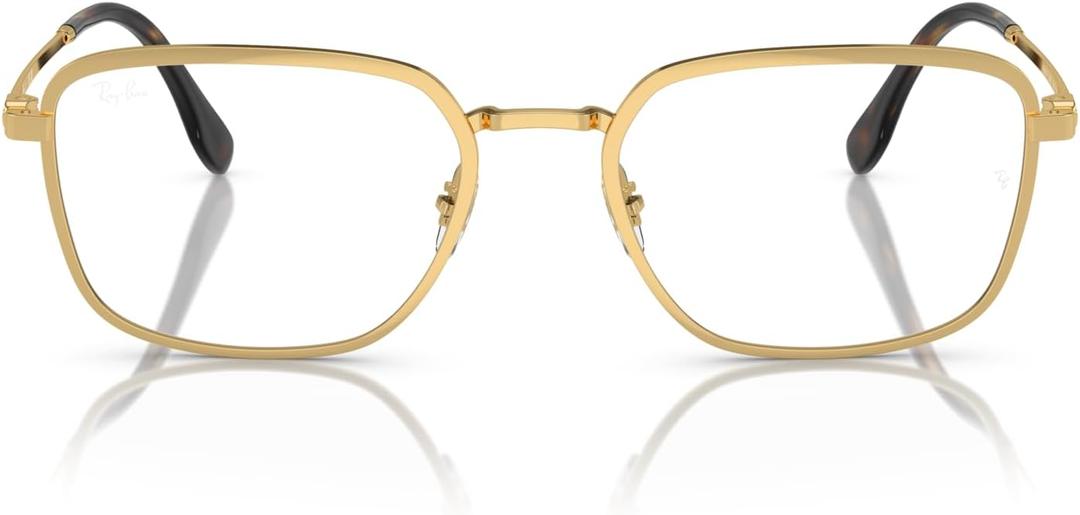 Ray-Ban Women's Rx6511 Square Prescription Eyewear Frames (Gold/Demo Lens)