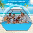 Gorich Beach Tent Sun Shelter for 6 Person with UPF 50 UV Protection, Lightweight & Easy Setup Beach Shade Canopy, Portable Beach Shade Tent Beach Cabana