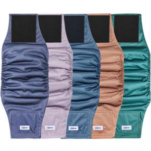Reusable Dog Diapers Male, Premium Washable Belly Bands for Dogs Extra Large, Pack of 5, High Absorbing Dog Wraps for Doggie & Puppy in Incontinence or Excitable Urination and Training (XL)