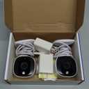 2K Cameras for Home Security-Outdoor/Indoor Camera for Dog/Cat/Pet/Nanny/Baby, Color Night Vision, White Light, Siren, 24/7 SD Recordings, Works with Alexa/Google Home, C1 (C1-White-2pack-2.4G)