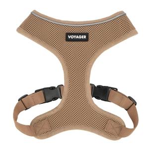 Voyager Aerolite Over The Head Dog Harness, No Pull Breathable Air Mesh Vest, Quick Dry with Reflective Stitching, Adjustable Escape Resistant Harness for Small Medium Large Dogs - Beige, X-Large