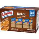 Lance Sandwich Cookies, Nekot Peanut Butter, 20 Individually Wrapped Packs, 6 Sandwiches Each (EXP 09/27/25)