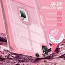 ZoneFoker for iPad Pro 12.9 Case 6th/5th/4th/3rd Generation 2022/2021/2020/2018, 12.9 Inch iPad Pro Case Cover with Pencil Holder, Pink Glitter
