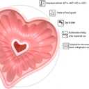 Kundalini Heart Shaped Cake Pan, 2PCS 9 Inch Heart Fluted Tube Cake Pans, Nonstick Silicone Cake Molds for Making Wedding, Valentine's Day and Family Cakes