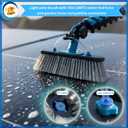 IGAD Solar Panel and Window Cleaning Kit with 18ft Extendable Pole, 2 Water Fed Brushes, 33ft Hose, Blue, 16 Inches, Nylon, Aluminum