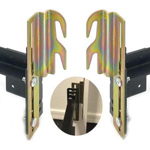 4Pcs 711 Bed Frame Bolt On to Hook On Conversion Brackets for Headboard with Hardware, Adjustable Bed Rail Hook Plate AdapterHook on Bed Rails Brackets